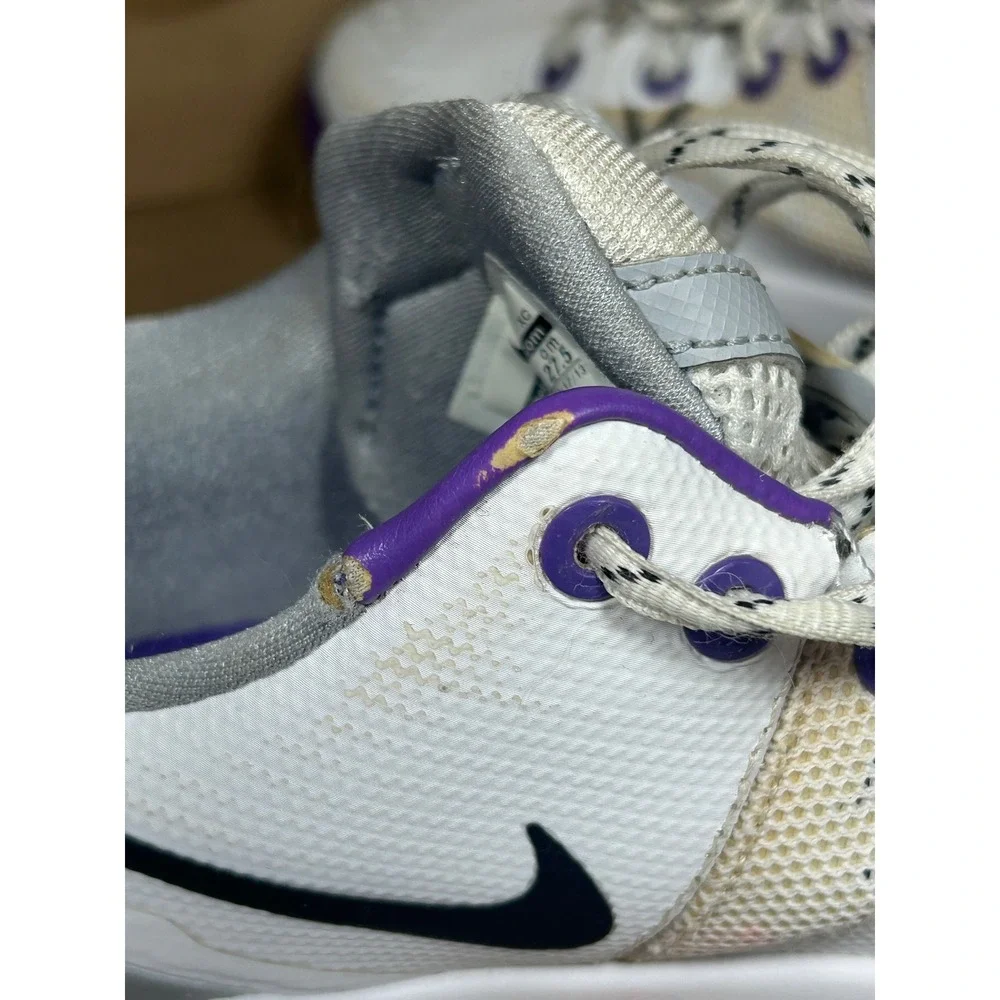 Nike Kobe Venomenon 4 Men 9.5 White Purple Black Basketball Shoes 635578-100
